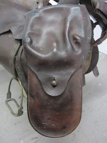 1915 dated british cavalry troopers saddle and equipment display
