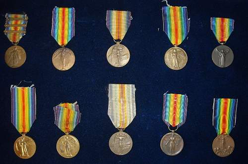 WWI victory medal collection