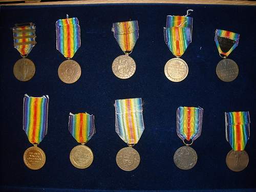 WWI victory medal collection