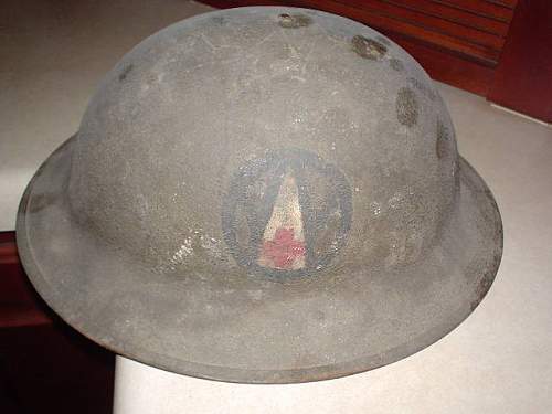 WWI US 89th Div. 314 Sanitary Train Helmet