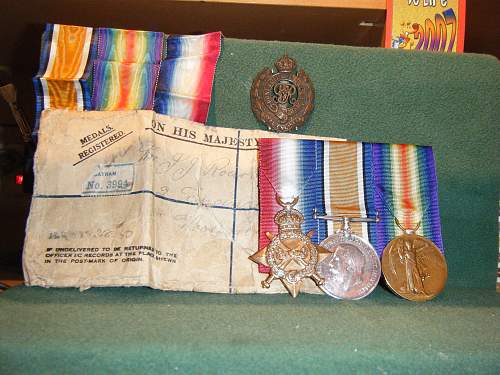 WW1 Medals, Named to a family member