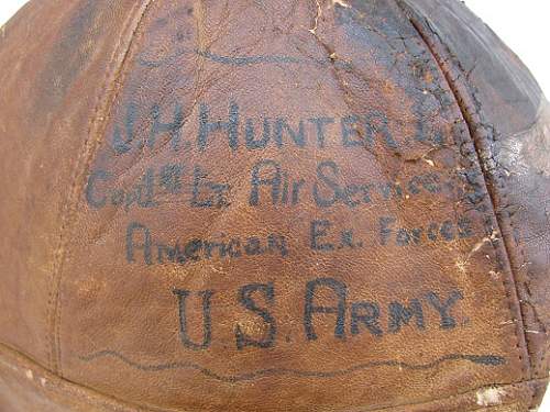 Named, Painted WWI US Flight helmets