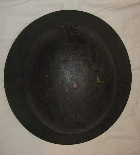 Monmouthshire Regt - 2nd Batt,  Officers 1st Pattern Brodie Steel helmet