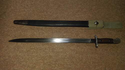 1907 WW I bayonet (well meaning owner restored!!!!)
