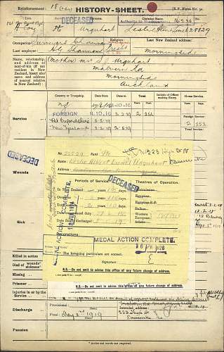 New Zealander WW1 records