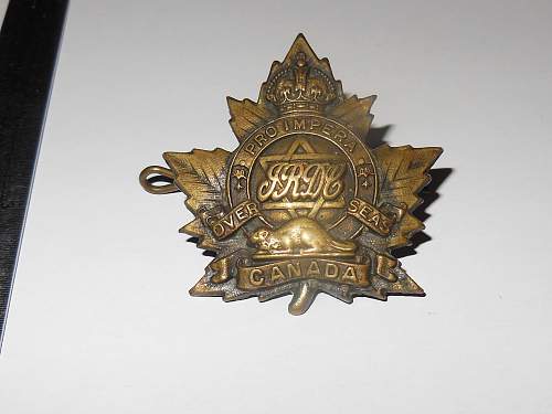 JRDC CEF-1: WWI Canadian hat badge for the Jewish infantry Expeditionary Force ON EBAY!