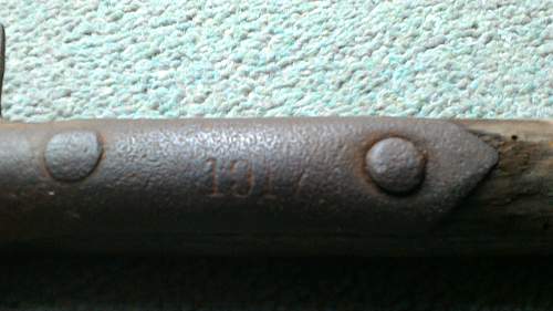 Unusual 1917 dated tool,possibly trench club spear
