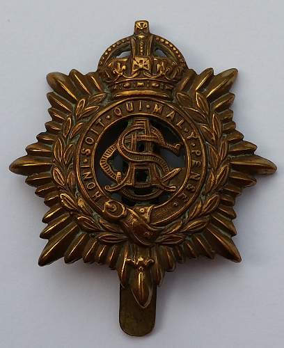 Army Service Corps cap badge and shoulder title