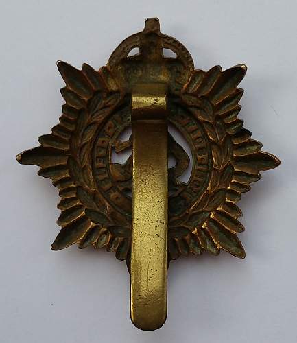Army Service Corps cap badge and shoulder title