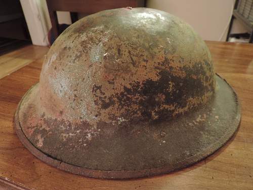 WW1 doughboy helmet with paint. Camo or not?