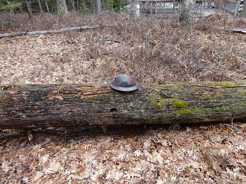 WW1 doughboy helmet with paint. Camo or not?