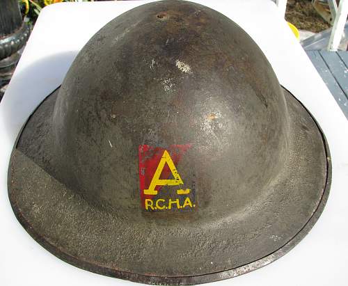 WWI Flashed RCHA Helmet