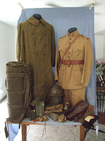 The two trunk-uniform grouping of Lewis C. Gilger; American Field Service SSU 69
