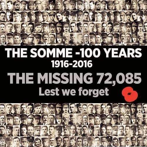 100th anniversary of the battle of the Somme
