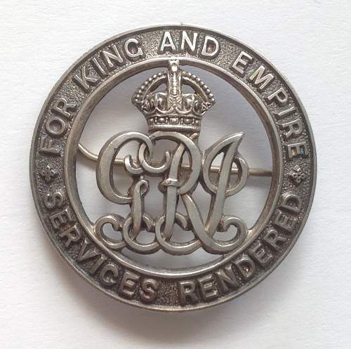 WW1 British Silver Wound badge