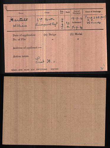 WW1 British Silver Wound badge