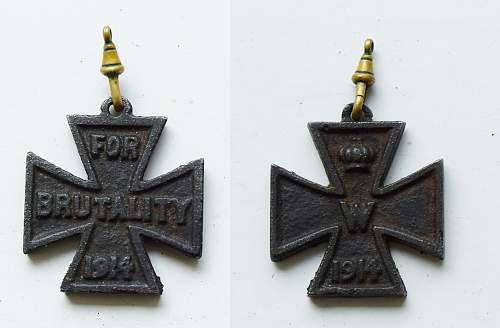 Spoof/anti German propaganda/fundraising iron crosses